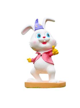 玻璃钢卡通兔子雕塑大型落地摆件幼儿园商场美陈展厅门店景观装饰