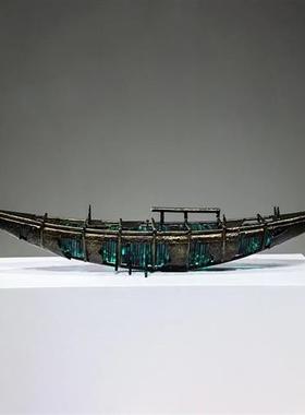 创意镂空小船古铜色透明亚克力家居饰品摆件商业售楼处大型雕塑