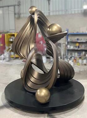 简约现代玻璃钢抽象飘带酒店大堂雕塑售楼处展厅大型异形装饰摆件