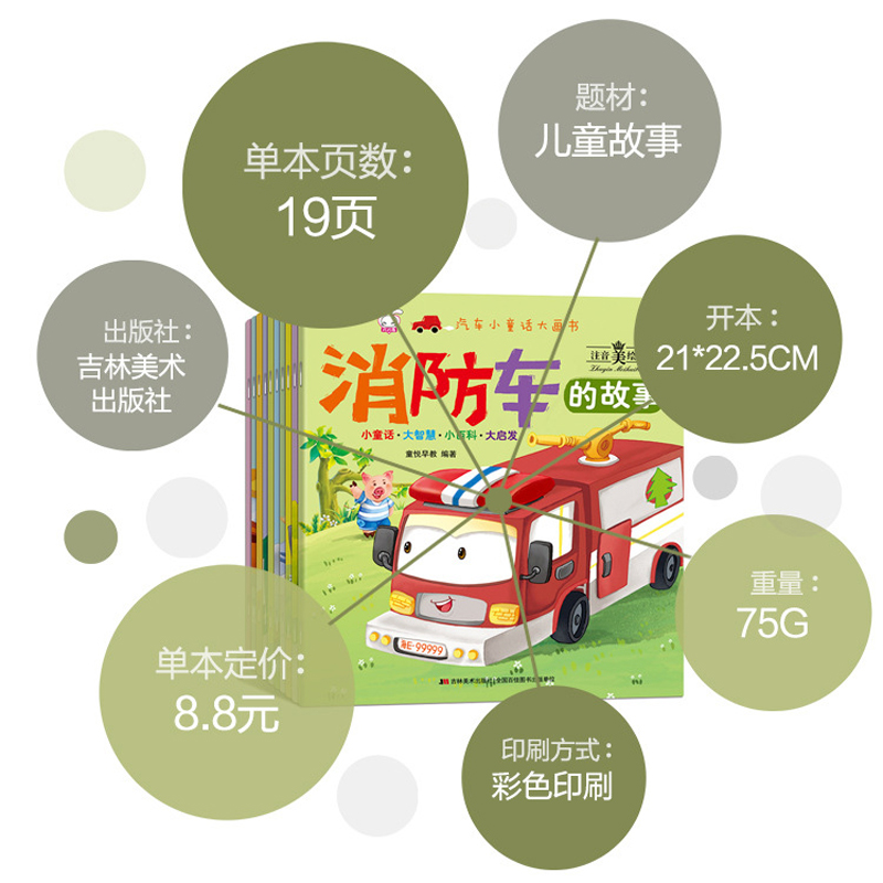 儿童绘本汽车小童话大画书消防车的故事幼儿工程车全套10册注音版0-3-6岁宝宝睡前故事书幼儿园大小班启蒙认知图画本交通工具百科,淘宝优惠券,粉丝福利购,淘宝优惠卷