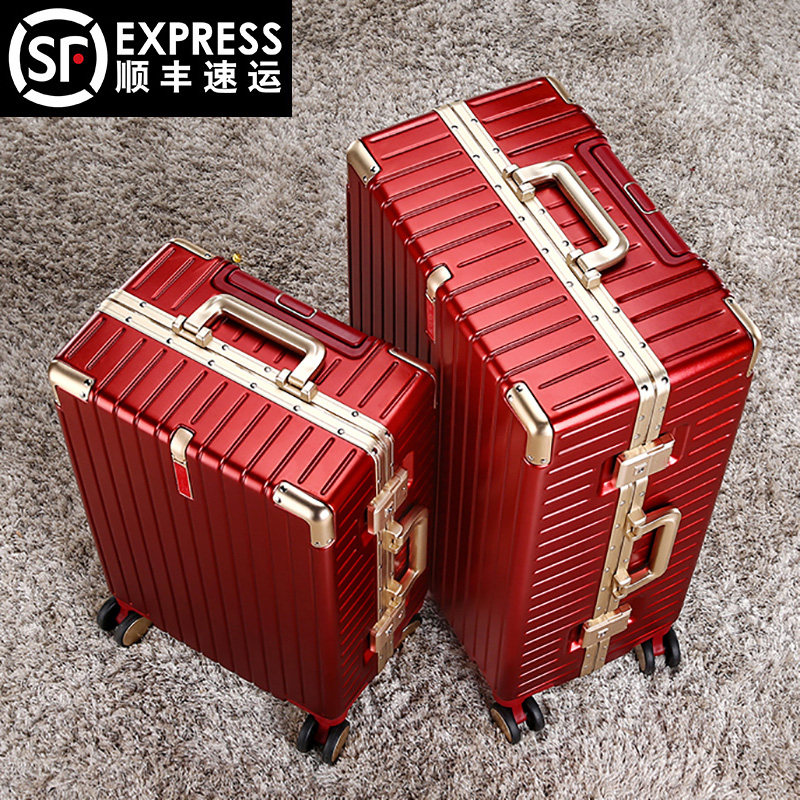 结婚陪嫁新娘嫁妆压红色女拉杆箱 销冠旅行箱