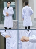 Тонкий белый халат, летняя длинная химическая униформа врача для школьников для работы, подходит для студента