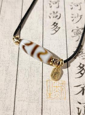 虎牙天珠项链男女情侣文玩