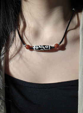 九眼天珠项链天然西藏真品天珠