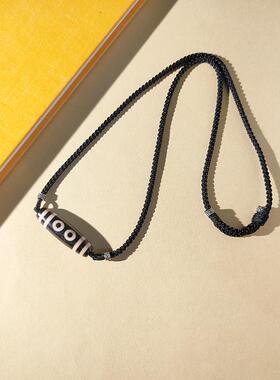 默生文玩天然玛瑙五眼天珠项链