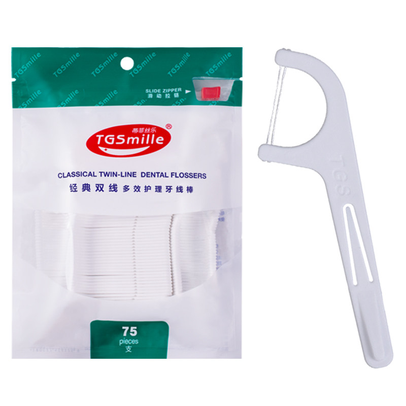 蒂菲丝乐经典双线一次性超细牙线棒 蒂菲丝乐牙线/牙线棒