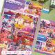 4pcs California seaside twilight new landscaping stickers 3D handmade creative decompression three-dimensional miniature scene children's toys
