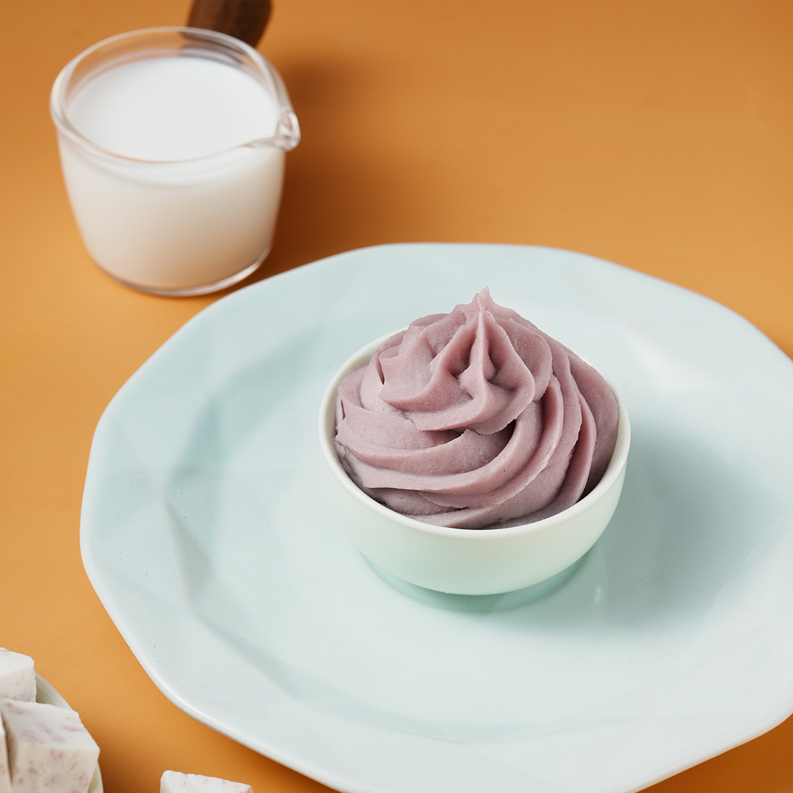 麒月香芋泥馅料烘焙蛋糕馅冷冻紫薯泥香芋甜品奶茶八宝饭面包专用-图1