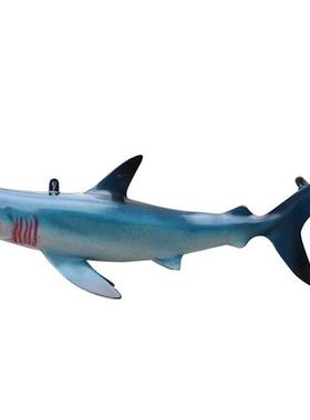 大型玻璃钢雕塑鲨鱼吊挂餐厅墙面装饰品仿真海洋动物发光灯摆件