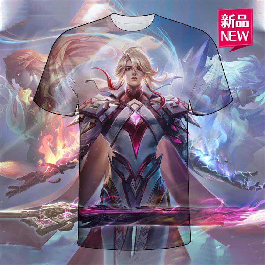 王者荣耀衣服新款马可波罗深海之息王者荣耀衣服短袖衣服T恤衫男女学生宿舍服