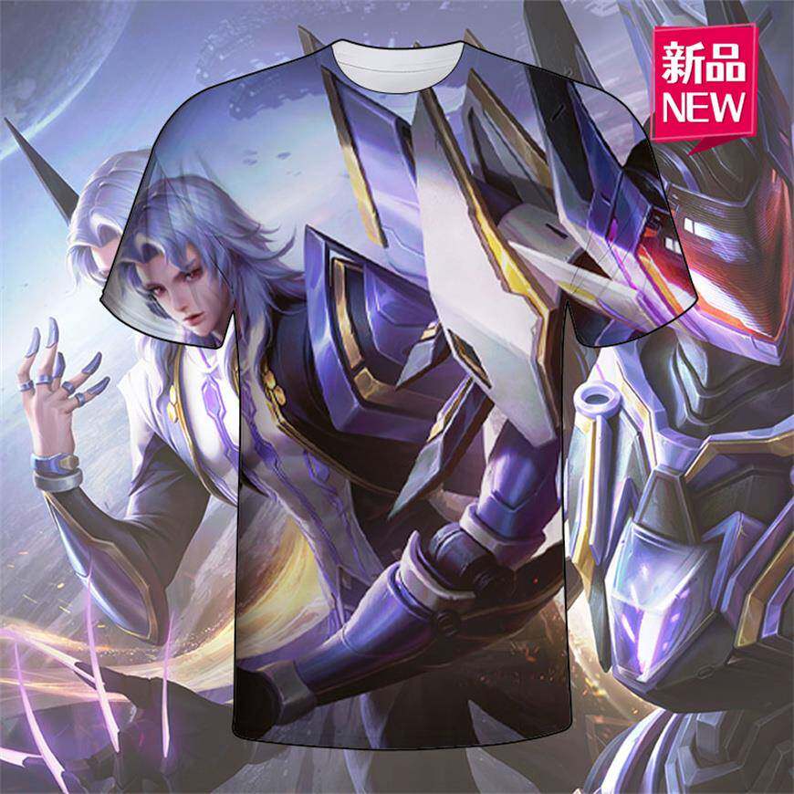 王者荣耀衣服新款马可波罗深海之息王者荣耀衣服短袖衣服T恤衫男女学生宿舍服