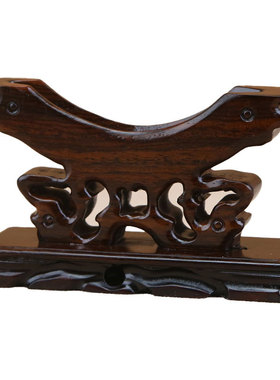 红木中式实木玉石平安扣装饰摆件