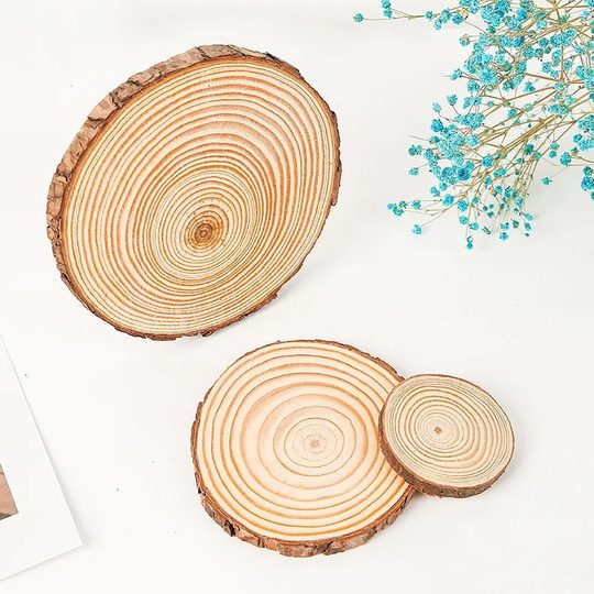 Children's DIY hand-painted pine wood round pieces decorative materials