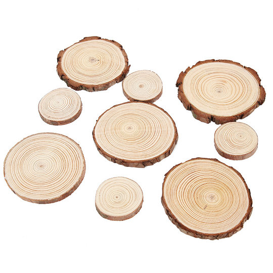 Children's DIY hand-painted pine wood round pieces decorative materials
