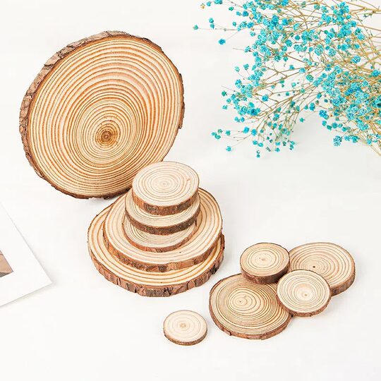 Children's DIY hand-painted pine wood round pieces decorative materials