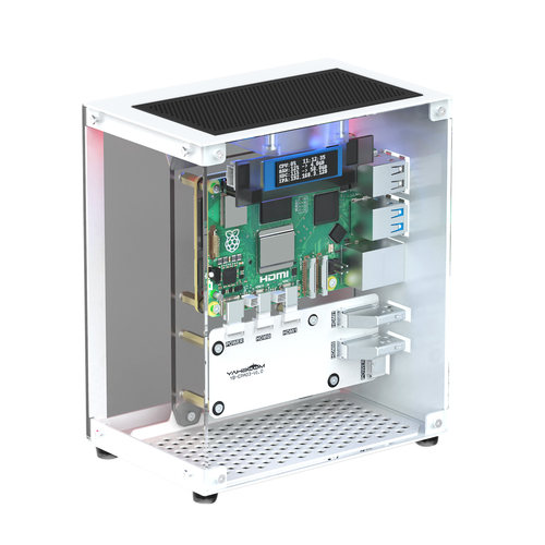 亚博智能 树莓派5主机箱开发板PCIe M.2固态铝合金属保护外壳Pi5 - 图3