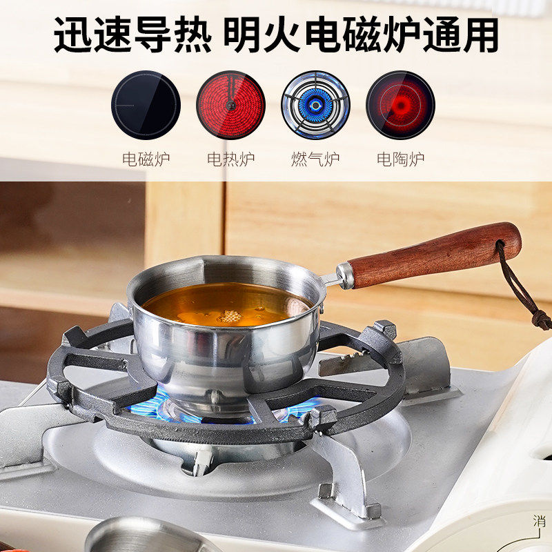 300ml油泼面热油小锅带刻度金色计量勺可加热不锈钢量杯厨房新款,淘宝优惠券,粉丝福利购,淘宝优惠卷