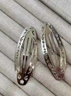 Vintage Hollowed Hairclips Punk Metal Side Hairpin Korean Ha