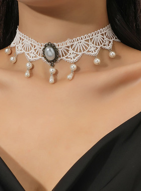 Lace Fabric Fairy Neckband Jewelry Clavicle  Necklace Female