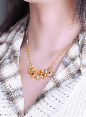 diamond necklace collarbone chain 12 birthstone pendant acce
