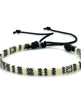 Arabic Scarf Style Woven Bracelet For Women Men  Wave Dot