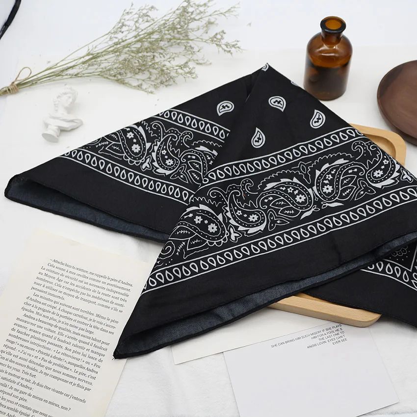 Headwear Wrist Wraps Head Square Scarves Print Handkerchief - 图3