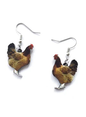 Creative simulation animal earrings personalized acrylic