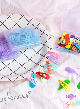 50 3cmins hair clips, women's colorful bangs, children's can