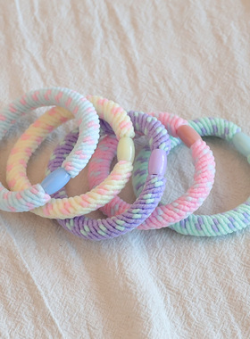 20pcs Five Women's Colored Hair Ties Dopamine colored