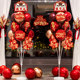 Birthday balloons floor-floating layout set first-year gift living room scene column decoration grasping Zhouluyin full moon banquet supplies