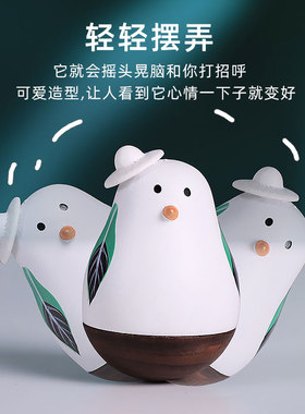 木质办公室可爱风家居客厅小摆件