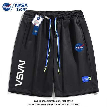 NASA联名官方夏季宽松短裤子男女款ins潮牌学生休闲运动五分裤WW
