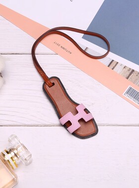 手工PU皮小拖鞋挂饰Rodeo汽车挂坠适用于爱马仕包包的H家小马挂件