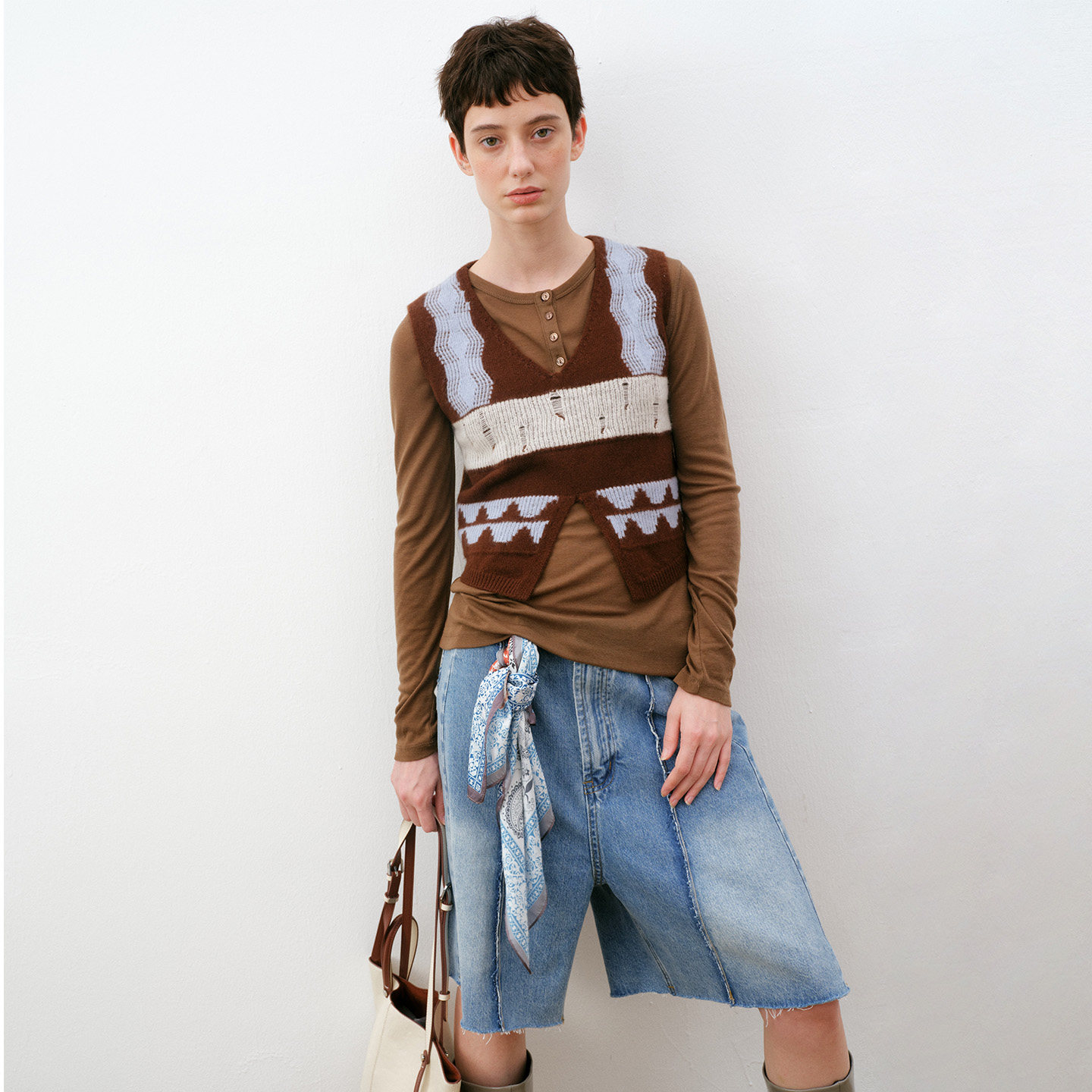 来去LaiQu简约高腰牛仔短裤女宽松直筒五分裤休闲百搭裤子,淘宝优惠券,粉丝福利购,淘宝优惠卷