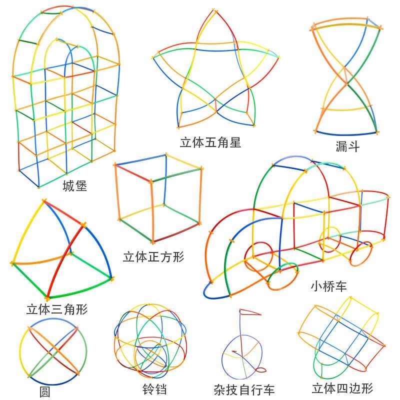 建构区材料幼儿园吸管拼接构建积木器材小大班投放中班益智区玩具-图2