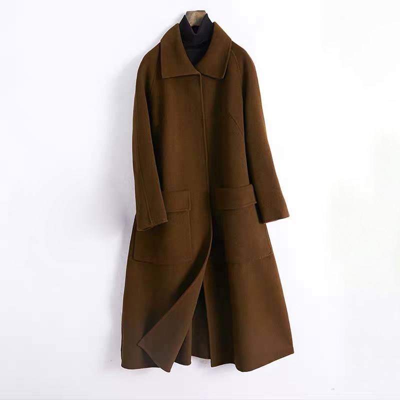 晴兰之家2020秋冬中长款收腰风大衣 晴兰之家毛呢外套