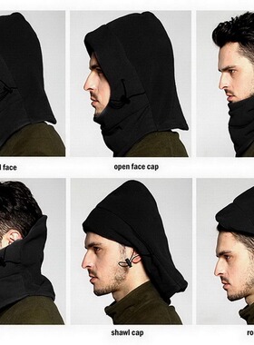ed Windproof Warm Cap Winter Skull Bandana Beanies face Mask