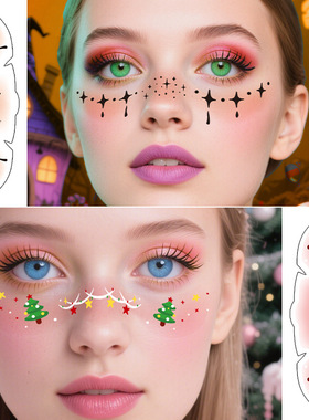 Christmas-themed tattoo sticker that is water-resistant