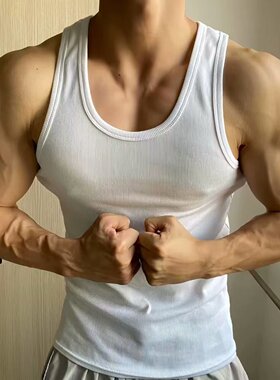 Men's vest with coarse thread cotton vest for external wear