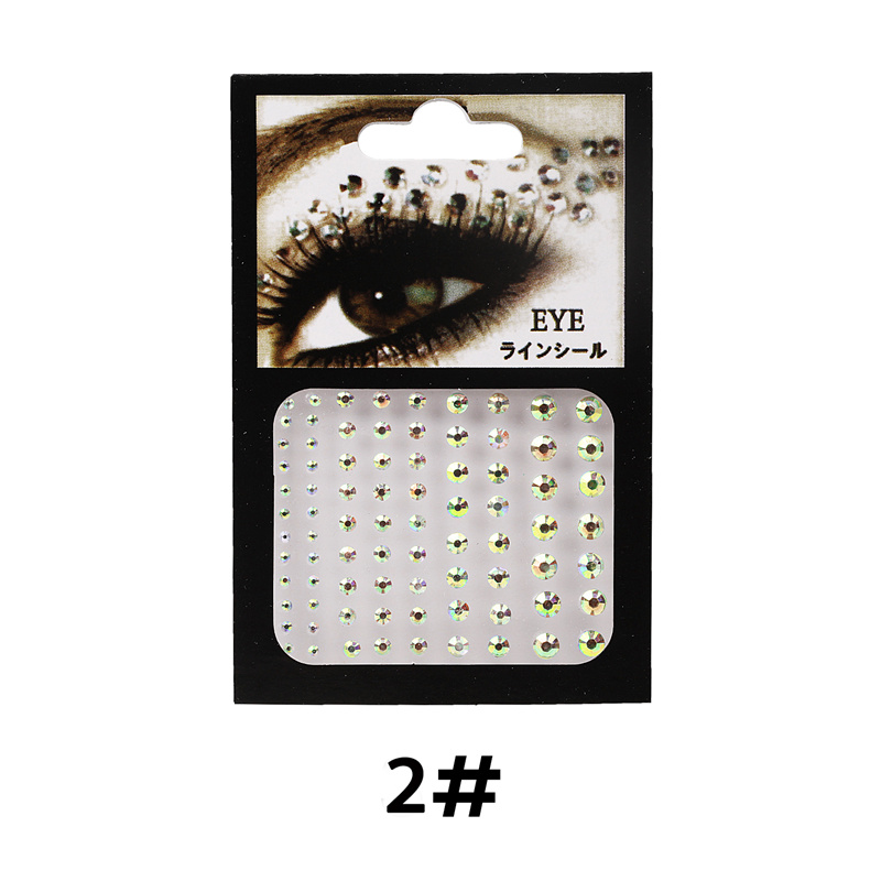 Face Rhinestone Sticker Jewelry Eyes Makeup Crystal Stickers-图2