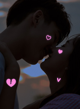 Love glow in the dark powder fluorescent tattoo sticke party