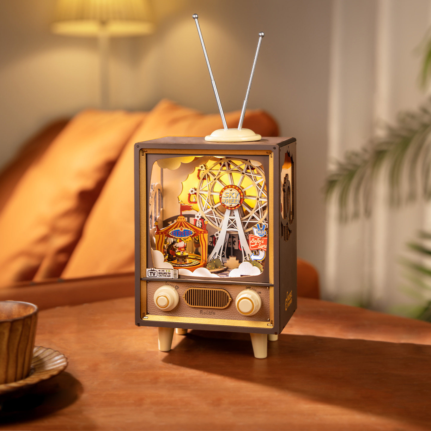 rolife若来日落游乐园八音盒diy手工音乐盒拼装积木生日礼物,淘宝优惠券,粉丝福利购,淘宝优惠卷