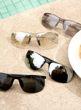 CYXUS半框太阳眼镜男防风墨镜