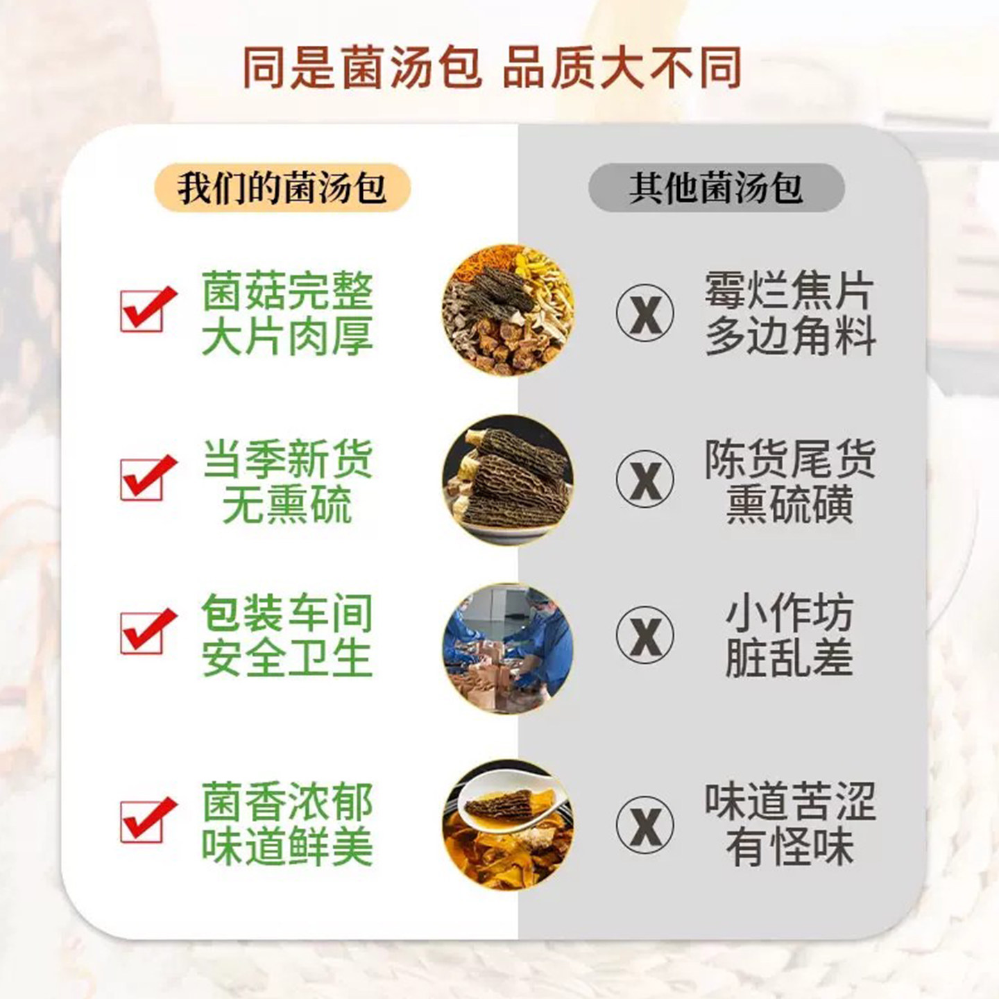 云南菌汤包七彩菌菇汤料包干货山珍松茸煲汤食材羊肚菌旗舰店批发
