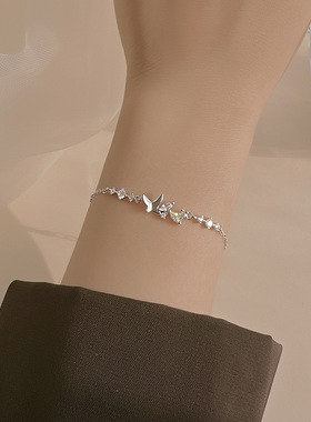 轻奢小众镶钻蝴蝶锆石手链女新款