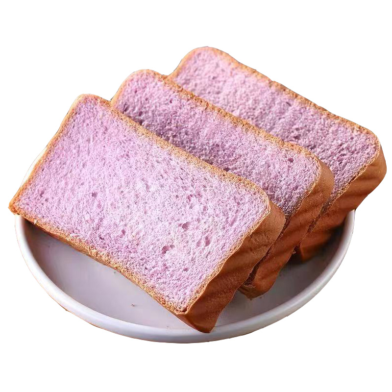 紫薯黑麦面包全麦早餐三明治面包片代餐吐司切片饱腹脂肪热量 低0