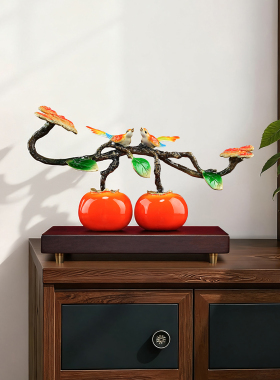 柿柿如意柿子摆件乔迁新居礼物