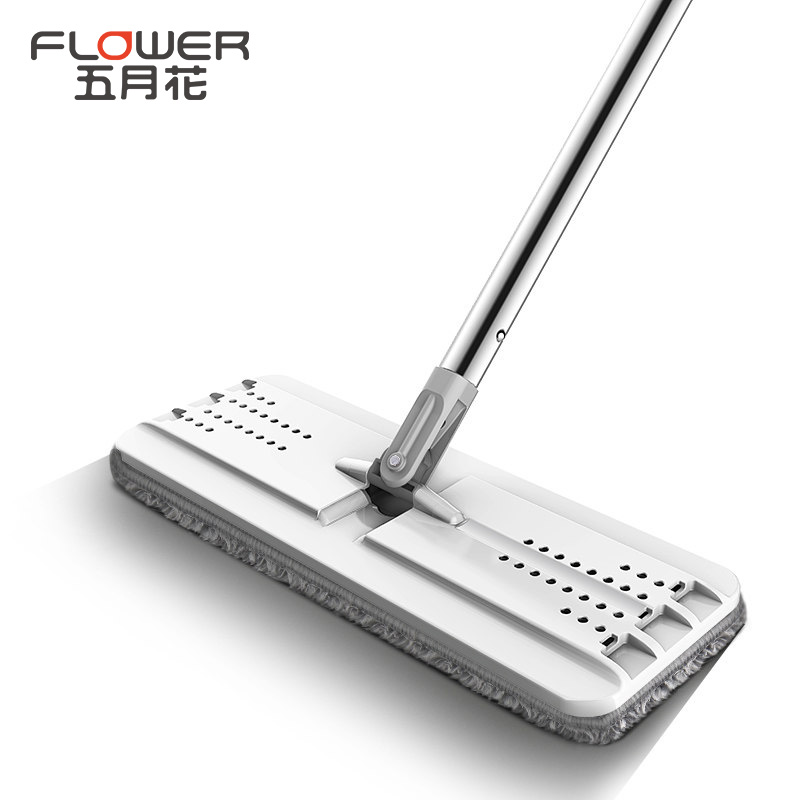 五月花拖把家用干湿两用一拖净懒人平板拖地神器墩地带拖把布配件
