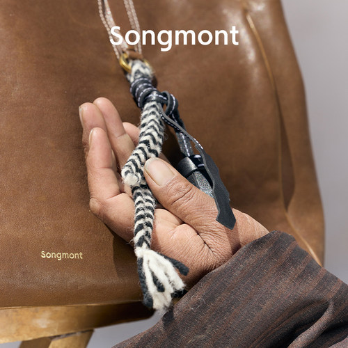 Songmont山下有松循迹系列虎牙乌朵编织挂饰包挂设计师款百搭配件 - 图1