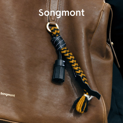 Songmont山下有松循迹系列虎牙乌朵编织挂饰包挂设计师款百搭配件 - 图0